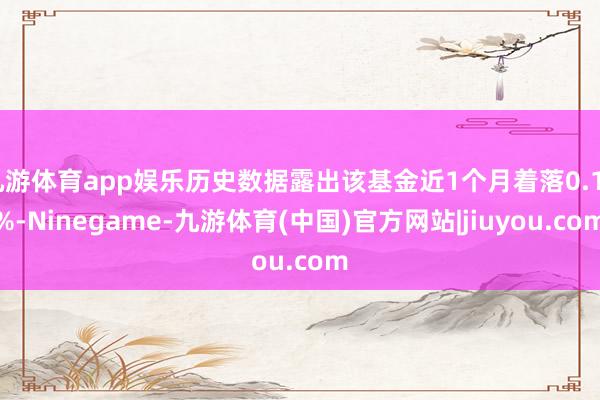 九游体育app娱乐历史数据露出该基金近1个月着落0.12%-Ninegame-九游体育(中国)官方网站|jiuyou.com