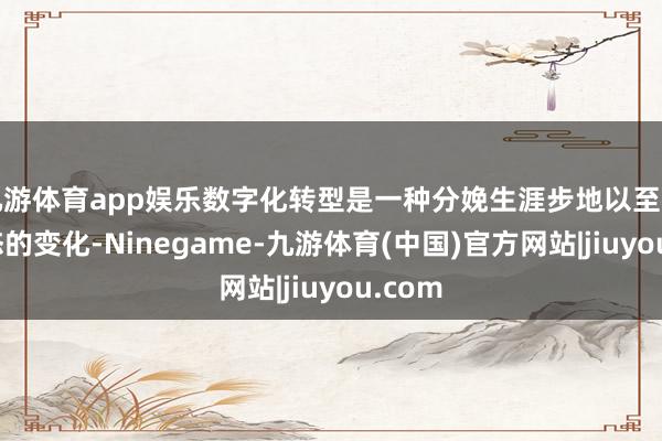 九游体育app娱乐数字化转型是一种分娩生涯步地以至社会形态的变化-Ninegame-九游体育(中国)官方网站|jiuyou.com