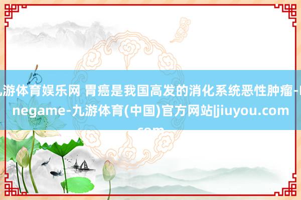 九游体育娱乐网 胃癌是我国高发的消化系统恶性肿瘤-Ninegame-九游体育(中国)官方网站|jiuyou.com